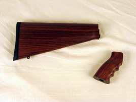 wood ar15 buttstock and grip